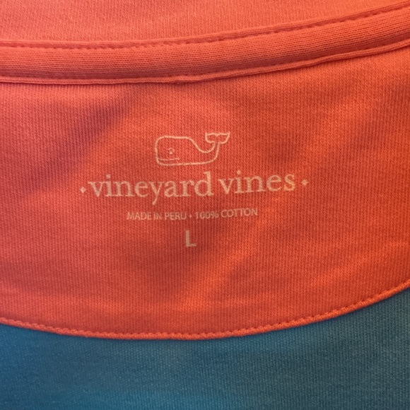 Vineyard Vines 🔥 Blue 3/4 Zip Up Shirt Sz L - Picture 6 of 9